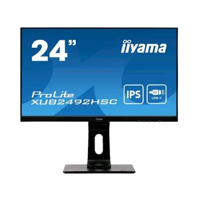 Iiyama Prolite XUB2492HSC-B1 23.8" LED IPS Full HD 16:9 75Hz 4MS Flicker-Free Blue Light Hub USB HDMI Displayport Altoparlanti Incorporati Nero
