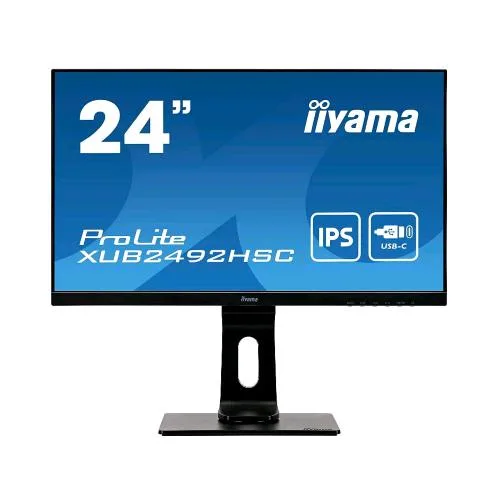 Iiyama Prolite XUB2492HSC-B1 23.8" LED IPS Full HD 16:9 75Hz 4MS Flicker-Free Blue Light Hub USB HDMI Displayport Altoparlanti Incorporati Nero