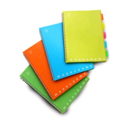 Pigna Monocromo Blocco A4 80 g Righe 1R Col. Assortiti Fluo Conf 5 Pz.