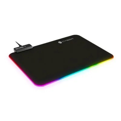 Celly Cyberpad Tappetino per il Mouse Gaming RGB Presente su Tutti I Bordi Colore Nero