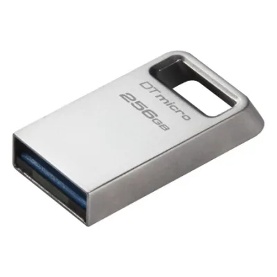 Kingston Datatraveler Micro Chiavetta USB3.2 256GB 200MB/S Metal Argento