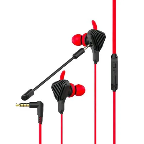 Celly Cyberwired Auricolari Gaming con Microfono Flessibile ed Estraibile 3.5mm Colore Rosso Nero