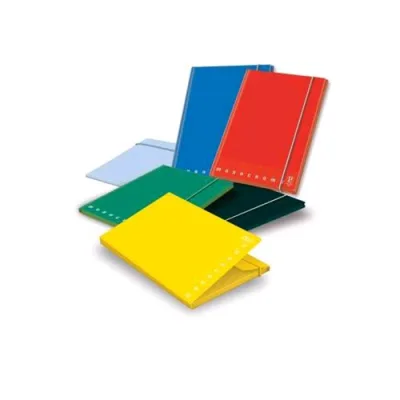 Pigna Monocromo Cartella 3 Lembi con Elastico in Cartone 347X260 mm Colori Assortiti Conf 6 Pz.