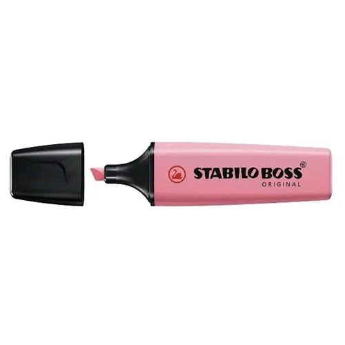 Stabilo Boss Original Pastel Evidenziatore Punta a Scalpello 2/5 mm Cilegio Conf 10 Pz.