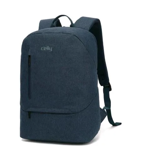 Celly Daypack Zaino per Notebook da 15.6" in Poliestere 3 Scomparti Blu
