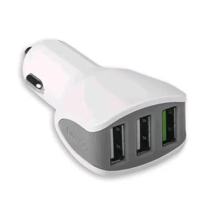 Celly Turbo Car Chargher Trial Caricabatterie da Auto 3 Porte USB 4.4 A Colore Bianco