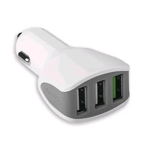 Celly Turbo Car Chargher Trial Caricabatterie da Auto 3 Porte USB 4.4 A Colore Bianco