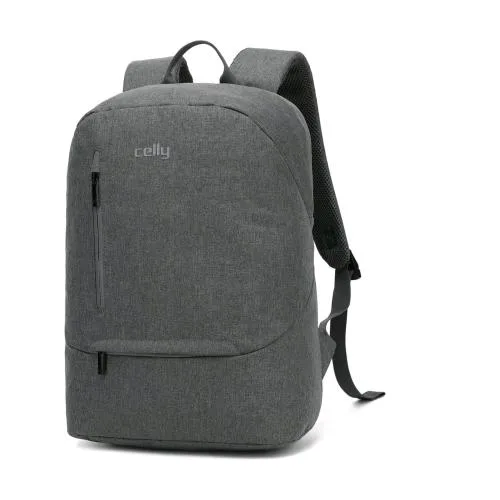 Celly Daypack Zaino per Notebook da 15.6" in Poliestere 3 Scomparti Grigio