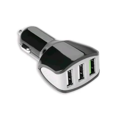 Celly Turbo Car Chargher Trial Caricabatterie da Auto 3 Porte USB 4.4 A Colore Nero