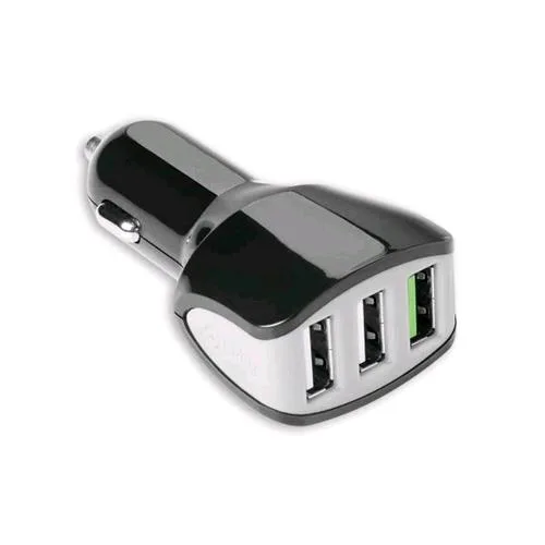 Celly Turbo Car Chargher Trial Caricabatterie da Auto 3 Porte USB 4.4 A Colore Nero