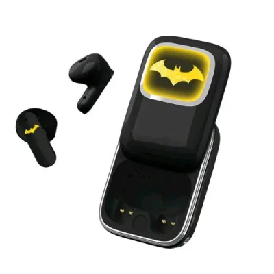 Otl Batman Dark Knight Slide Earpods Auricolari Bluetooth 5.3 TWS con Custodia di Ricarica Nero
