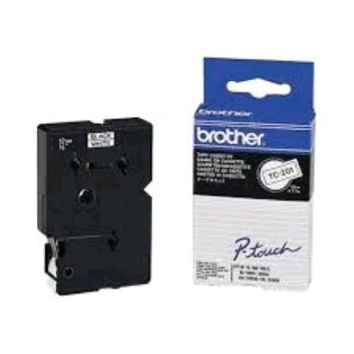 Brother TC601 Nastro 12MMX7.7MT Colore Giallo Stampa Nero