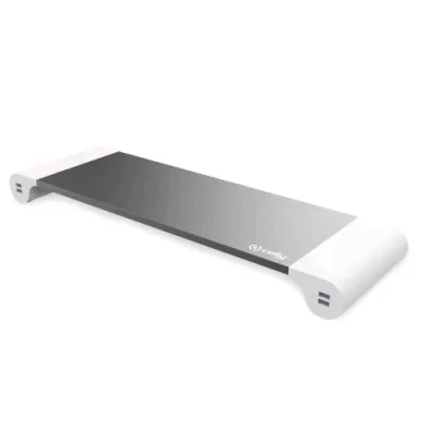Celly Desk USB Hub Stand Supporto per Monitor con 4 Prese USB Integrate 2.1 A