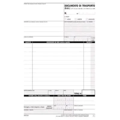 Data Ufficio Blocco DDT Autocopiante 2 Fogli 215X297 mm A4 50 Fogli Conf 5 Pz.