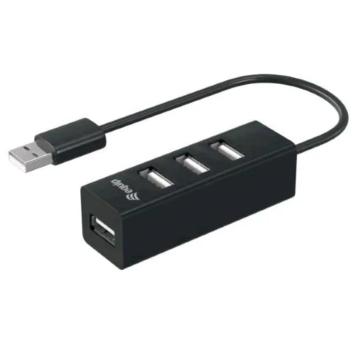 Equip Hub 4 Porte USB-A 2.0 480 Mbps Autoalimentato Nero