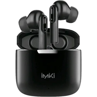 Imiki Buds Pro MT2 Cuffie in-Ear True Wireless Auricolari Bluetooth Senza Fili con Microfono Integrato Impermeabili IPX4 fino a 14 Ore di Autonomia Custodia di Ricarica in Metallo Nero