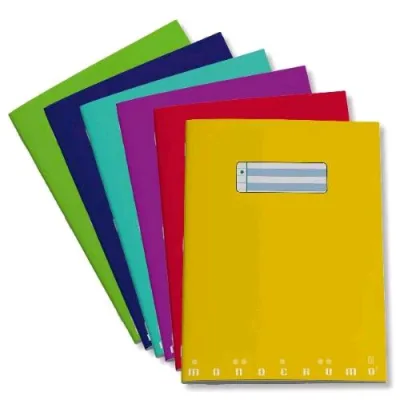 Pigna Monocromo Dsa Quaderno Punto Metallico 80 g A4 20 Fogli a Righe 0B Colori Assortiti Conf 10 Pz.