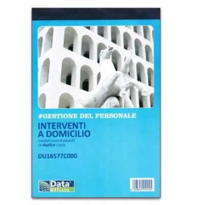 Data Ufficio Blocco Interventi a Domicilio del Cliente Autocopiante 2 Copie 148X218 mm 50+50 Fogli Conf 5 Pz.