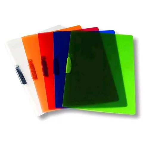 Fellowes Clipper Cartellina con Clip in PP 220X310MM A4 Col. Trasparente Rosso