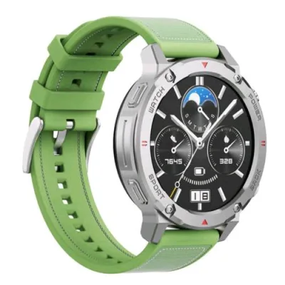 Imiki C1 Explorer Scout D2 Smartwatch Monitoraggio della Salute Livello Ossigeno Nel Sangue Diverse Modalita' Sportive Cassa Acciao Silver Cinturino Sport Verde