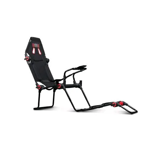 Next Level Racing Postazione per Simulatore di Guida Formula - GT Lite Sedia Poggia Volante e Porta Pedaliera Nero Rosso