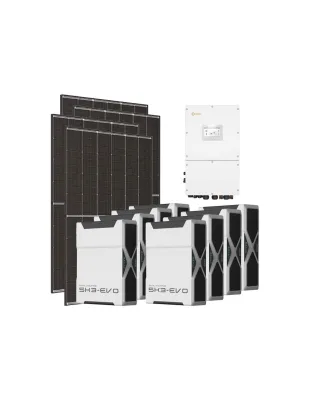Kit fotovoltaico trifase 30030W inverter 30kW Solis litio 41.76kWh Weco EVO 5k3