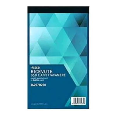 Data Ufficio Blocco Ricevute B&B Autocopiante 2 Copie 16.8X10 cm A6 25 Pagine Conf 5 Pz.