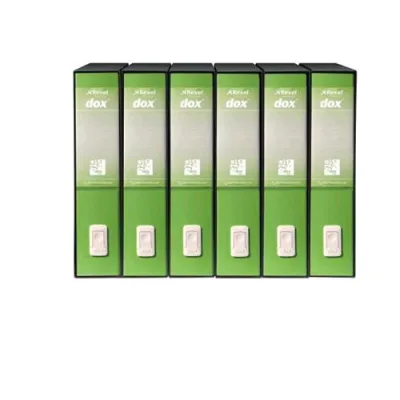 Rexel Dox 2 San Francisco Registratore Formato Protocollo 285X350X80 mm Col. Verde Conf 6 Pz.