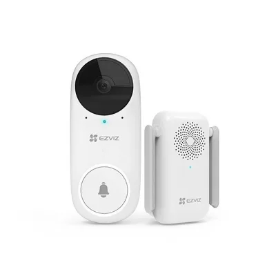 Ezviz DB2C Kit Videocampanello Smart Wireless con Suoneria Full HD Slot Microsd White