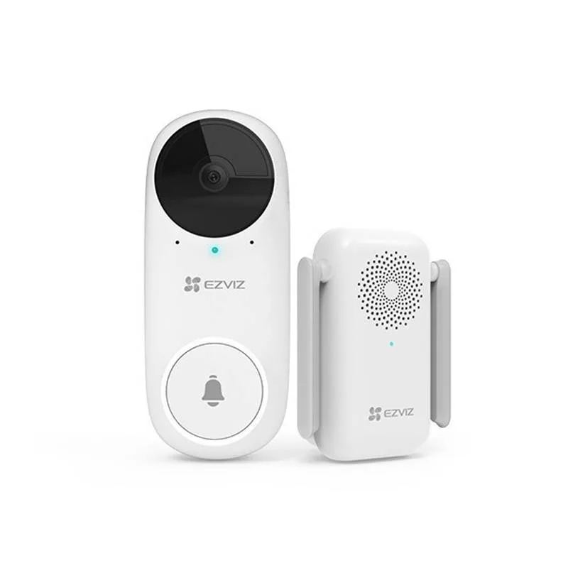 Ezviz DB2C Kit Videocampanello Smart Wireless con Suoneria Full HD Slot Microsd White