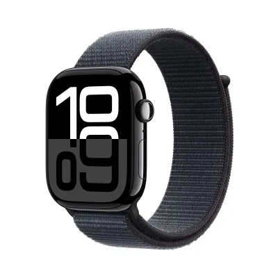 WATCH 10 46MM JET NERO CASSA ALLUM. CON CINTURINO LOOP NERO INCH.