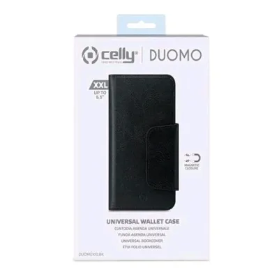 Celly Duomo Custodia Wallet Case Universale XXL Up To 6.5" Black