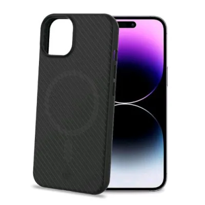 Celly Ultramag Apple iPHONE 14 Plus Cover in Tpu Magsafe Bordi Ergonomici e Texture Anti-Scivolo Black