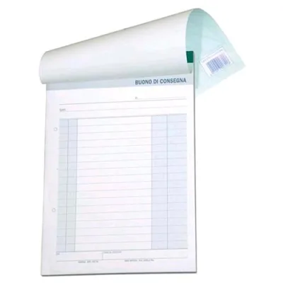 Data Ufficio Buoni di Consegna Blocco Autocopiante 2 Fogli 150X210 mm 100 Fogli Conf 5 Pz.
