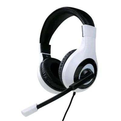 Big Ben Bigben Cuffie Stereo Gaming a Padiglione Wired Compatibili con PS4 PS5 Xbox Nintendo Switch Controllo Remoto con Comandi per Volume e Silenziamento Bianco Nero