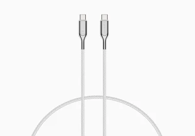 CAVO ARMOURED USB-C TO USB-C 1MT WH ITE (5A/100W) CYGNETT
