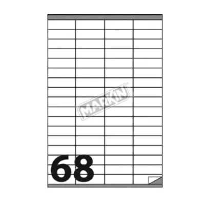 Markin Etichette Adesive 52X16.9 mm Bianco Conf 6800 Pz.