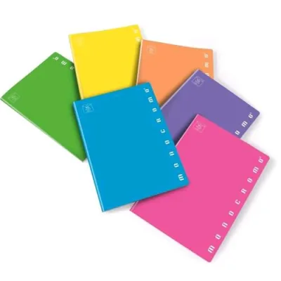 Pigna Monocromo Fluo Quaderno A4 80 g Quadretti 5M 40 Fogli Conf 10 Pz.
