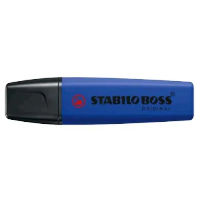 Stabilo Boss Wildflower Evidenziatore Punta a Scalpello 2/5 mm Blu Elettrico Conf 10 Pz.