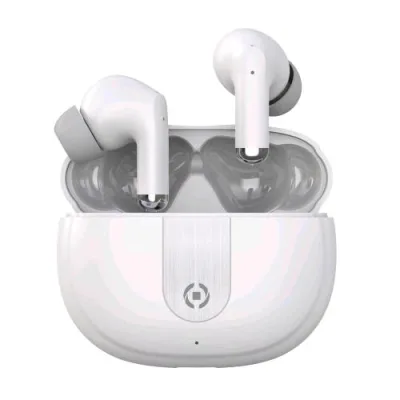 Celly Ultrasound Auricolari Bluetooth in-Ear True Wireless Noise Cancelling con Custodia di Ricarica White