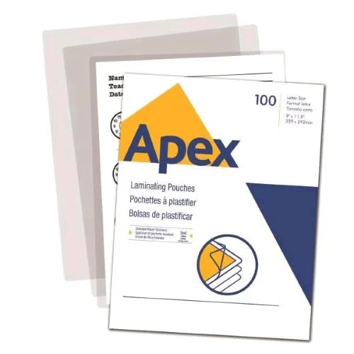 Fellowes Apex Pouches A3 125MY Finitura Lucida Trasparente Conf 100 Pz.