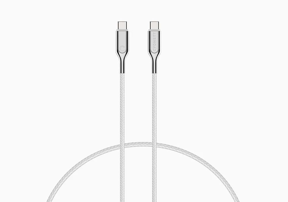 CAVO ARMOURED 3.1 USB-C/USB-C 1M.WH ITE (5A/100W) CYGNETT