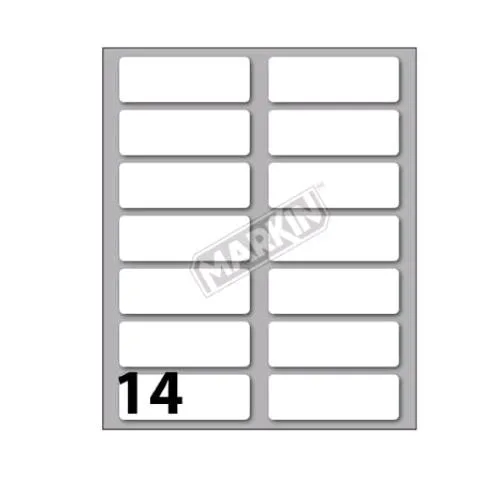 Markin Etichette Adesive 52X18 mm Bianco Conf 140 Pz.