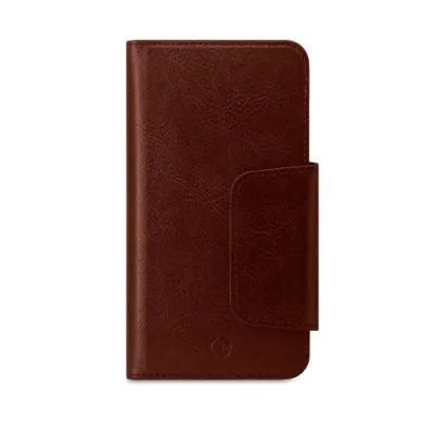 Celly Duomo Wallet Custodia a Portafoglio Universale 5.8" con Chiusura Magnetica Marrone