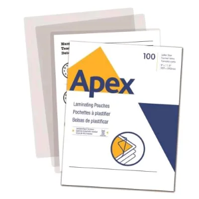 Fellowes Apex Pouches Lucide A3 80MY Trasparente Conf 100 Pz.