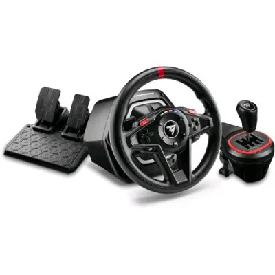 Thrustmaster T128 Shifter Pack Volante T128 + Pedali Pulsante del Freno a Mano View Button Setting Button Pulsanti Direzionali USB Pec PC Xbox