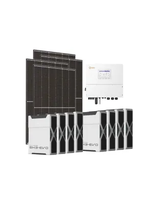 Kit fotovoltaico trifase 15470W inverter 15kW Solis batteria al litio 36.54kWh Weco EVO 5k3