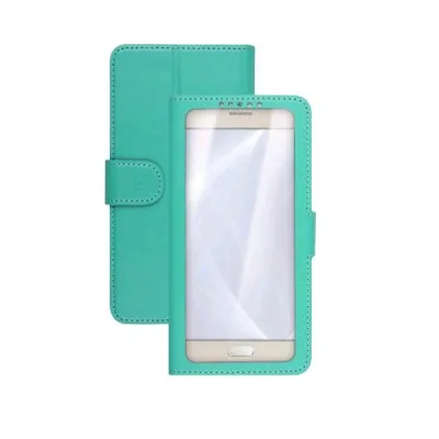Celly Unica View Custodia a Libro Universale 4.5"- 5.0" con Display a Vista e Funzione Stand Integrata Tiffany