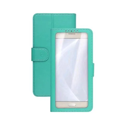 Celly Unica View Custodia a Libro Universale 4.5"- 5.0" con Display a Vista e Funzione Stand Integrata Tiffany