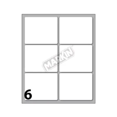Markin Etichette Adesive 56X46 mm Bianco Conf 60 Pz.